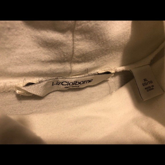 White Liz Claiborne Turtleneck, Size XL - Picture 4 of 7
